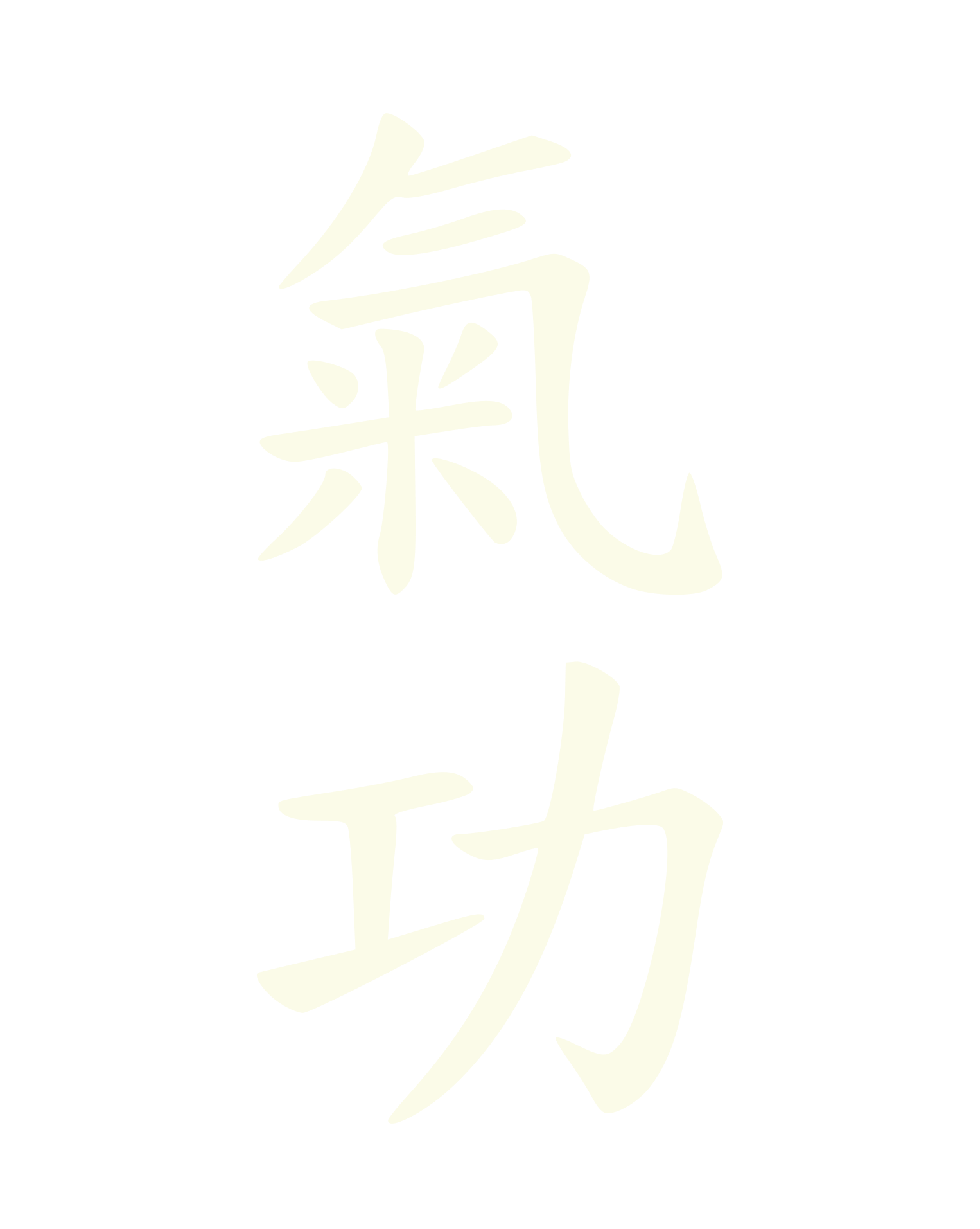 Qi Gong écrit en charactères chinois